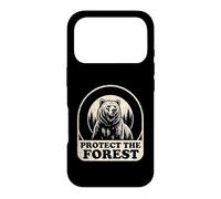 Carcasa para iPhone 17 Pro Gráfico Retro de la Naturaleza de un Oso Pardo Llamado Protect The Forest