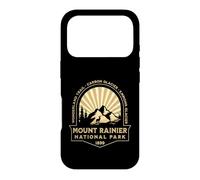 Carcasa para iPhone 17 Pro Gráfico Retro Sunburst del Parque Nacional Mount Rainer Washington