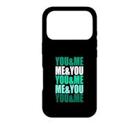 Carcasa para iPhone 17 Pro Gráfico Verde Azulado Claro Aqua Color You&Me&You&Me Teal Aqua