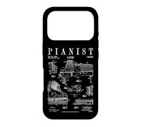 Carcasa para iPhone 17 Pro Grand Piano Old Vintage Patent Pianist Dibujo Print