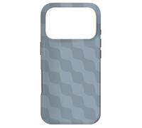 Carcasa para iPhone 17 Pro Gray Cadet Blue Repeating Wavy Lines Geometric Pattern