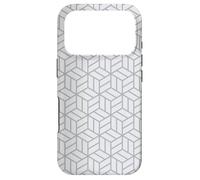 Carcasa para iPhone 17 Pro Gray Cube Hexagon Optical Illusion Geometric Op Art Pattern