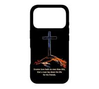 Carcasa para iPhone 17 Pro Greater Love Hath No Man Than This - John 15:13 Jesus Cross