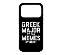 Carcasa para iPhone 17 Pro Greek Major by Day Memes Noche Estudiantes Estudiantes Clásicos