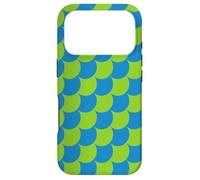 Carcasa para iPhone 17 Pro Green Blue Diagonal Scales Armor Geometric Natural Pattern