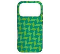 Carcasa para iPhone 17 Pro Green Braided Foliage Tropics Wave Ribbon Curve Line Pattern