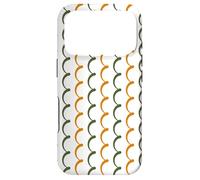 Carcasa para iPhone 17 Pro Green Orange White Cyprus Curve Curl Loop Pattern