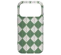 Carcasa para iPhone 17 Pro Green White Forest Leaves Petals Natural Botanical Pattern