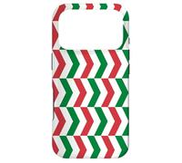 Carcasa para iPhone 17 Pro Green White Red Italy Tricolor Horizontal Zigzag Pattern