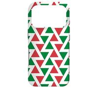 Carcasa para iPhone 17 Pro Green White Red Italy Tricolor Triangle Zigzag Pattern