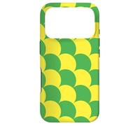 Carcasa para iPhone 17 Pro Green Yellow Diagonal Scales of Fish Arches Pattern