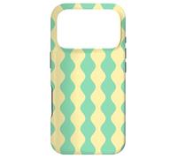 Carcasa para iPhone 17 Pro Green Yellow Optical Illusions Wavy Lines Flowing Pattern