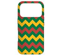 Carcasa para iPhone 17 Pro Green Yellow Red Lithuania Tricolor Zigzag Vilnius Pattern