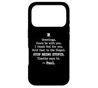 Carcasa para iPhone 17 Pro Greetings Grace Be with You I Thank God for You Hold Fast