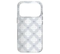 Carcasa para iPhone 17 Pro Grey Crosse Circle Square Ring Modern Geometric Pattern