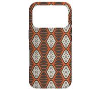 Carcasa para iPhone 17 Pro Grey Rust Orange Connected Oval Circles Art Deco Pattern
