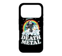 Carcasa para iPhone 17 Pro Grim Reaper Riding Unicorn | Death Metal Pastel Goth