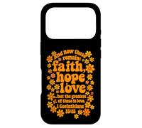 Carcasa para iPhone 17 Pro Groovy Christian Faith Hope Love Bible Cita