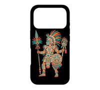 Carcasa para iPhone 17 Pro Guerrero Azteca Códice Mexicano Arte Mesoamericano Tribal Azteca