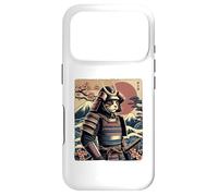 Carcasa para iPhone 17 Pro Guerrero Gato Samurai en Medio del Período Edo de Flores de Cerezo