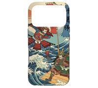 Carcasa para iPhone 17 Pro Guerreros samuráis en Ola Japonesa Estilo Ukiyo-e Batalla