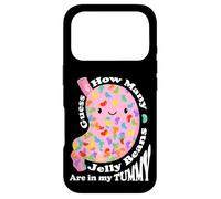 Carcasa para iPhone 17 Pro Guess How Many Jelly Beans Are in my Tummy Funny Kawaii