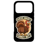 Carcasa para iPhone 17 Pro Guess What Turkey Butt Funny Thanksgiving Joke Kids Quote