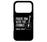 Carcasa para iPhone 17 Pro Guitarrista Cristiano Verso de la Biblia
