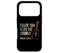 Carcasa para iPhone 17 Pro Guitarrista Música Cristiana Guitarrista Verso de la Biblia
