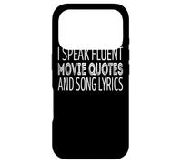 Carcasa para iPhone 17 Pro Hablo con fluidez Citas de películas y Letras de Canciones