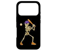 Carcasa para iPhone 17 Pro Halloween Baseball Skeleton Teens Spooky Baseball Player