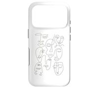 Carcasa para iPhone 17 Pro Hand Drawn One Line Art Faces