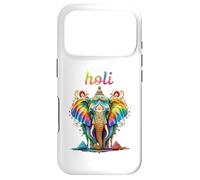Carcasa para iPhone 17 Pro Happy Holi Festival India Hindu Colors Spring Woman Elephant
