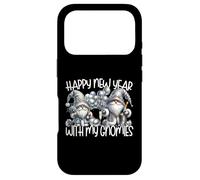 Carcasa para iPhone 17 Pro Happy New Year Gnomes Funny Saying Hanging with My Gnomies