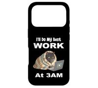 Carcasa para iPhone 17 Pro Haré mi Mejor Trabajo a Las 3 de la mañana, Divertido portátil Night Owl Black Cat