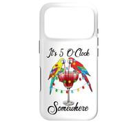 Carcasa para iPhone 17 Pro Hawaiian Parrots Drinking Margarita It's 5 O'Clock Somewhere