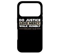 Carcasa para iPhone 17 Pro Haz Justicia, ama la Misericordia, Camina humildemente Miqueas 6:8 Versículo Cristiano