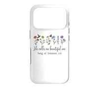 Carcasa para iPhone 17 Pro He Calls Me Beautiful One Song of Solomon 2:10 Bible Verse