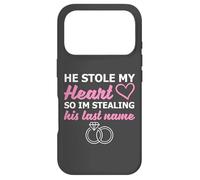 Carcasa para iPhone 17 Pro He Stole My Heart So I'm Stealing His Last Name