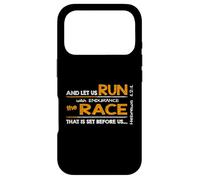Carcasa para iPhone 17 Pro Hebreos 12:1 Run with Endurance The Race - Bible Inspired
