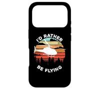 Carcasa para iPhone 17 Pro Helicopter Funny Pilot Gift I'D Rather Be Flying Retro