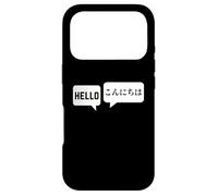 Carcasa para iPhone 17 Pro Hello Konnichiwa Japanese-English Translator