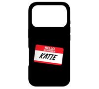 Carcasa para iPhone 17 Pro Hello My Name Is Katie Classic - Etiqueta con Nombre