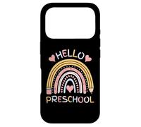 Carcasa para iPhone 17 Pro Hello Preescolar Lindo Lápiz Rainbow Back to School Kids