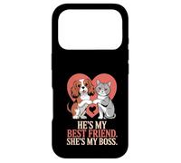 Carcasa para iPhone 17 Pro He's My Best Friend She's My Boss