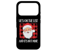 Carcasa para iPhone 17 Pro He's on The List It's Not Mine Santa Naughty List Christmas
