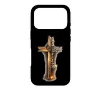 Carcasa para iPhone 17 Pro Hijo de Dios Jesucristo Versículo de la Biblia 9 Juan 3:16 Cruz Fe