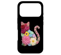 Carcasa para iPhone 17 Pro Hilo Floral de Gato artístico botánico de Flores jardín Animal gráfico