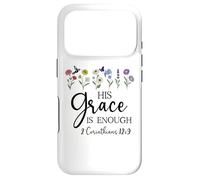 Carcasa para iPhone 17 Pro His Grace is Enough Bible Verse Christian 2 Corinthians 12:9