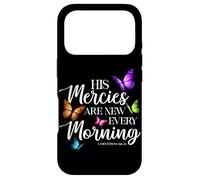 Carcasa para iPhone 17 Pro His Mercies Are New Every Morning Biblia Verso Mariposa